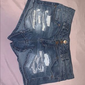 Ripped Jean Shorts
